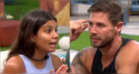 Gabriela discute com Jonas e joga a pulseira do VIP no gramado após desentendimento na área externa do BBB 26.