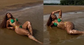 Natalia Deodato curte passeio na Ilha do Combu, em Belém