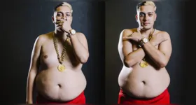 MC Binn exibe os resultados da mudança de hábitos, com mais de 50 kg eliminados, mostrando disciplina, força de vontade e dedicação à vida saudável.