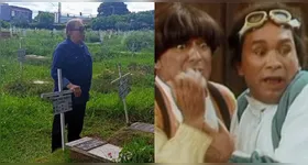 Dedé Santana visita túmulo de Zacarias em Sete Lagoas, relembrando a importância cultural do humorista e a conexão com Os Trapalhões.