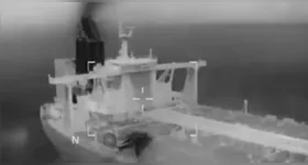 A apreensão do navio ocorreu no Oceano Atlântico e foi confirmada pelo Comando Europeu dos Estados Unidos