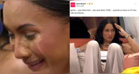 A maquiagem utilizada por ela passou a ser comentada nas redes após as lágrimas escorrerem durante a transmissão.