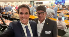 Participam da audiência o presidente da Assembléia Paraense, Oscar Pessoa, e o diretor jurídico Lucca Mendes