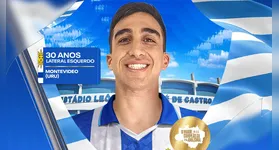 Paysandu anuncia contratação do lateral-esquerdo uruguaio Facundo Bonifazi para fortalecer a defesa