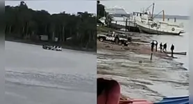 Um suspeito foi preso, outro está desaparecido.