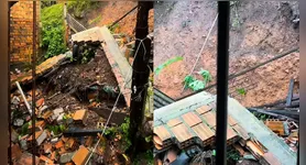 Deslizamento no Distrito de Icoaraci afetou 8 casas durante chuvas no final de semana.