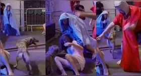 Animal invadiu a cena furioso ao ver o espancamento do personagem