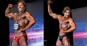 Joseph Baena, filho de Arnold Schwarzenegger, conquista três primeiros lugares em sua estreia no fisiculturismo no NPC Natural Colorado State.