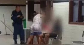 A cena foi registrada por populares na Seccional de São Brás, em Belém.