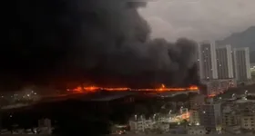 Local do incêncido era utilizado para estacionamento de veículos de teste e carros já descartados.
