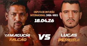 Yamaguchi Falcão e Lucas Pereira se enfrentam em uma disputa pelo cinturão internacional.