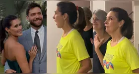 Namorado de Beatriz Bonner tenta se defender, mas Fátima Bernades rebate.