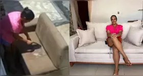 O incidente teve início quando Fabiana deixou o sofá na calçada por alguns minutos enquanto se ausentava de casa