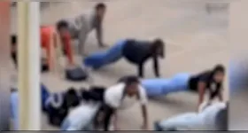 Foto mostra punição dos militares aos alunos no DF