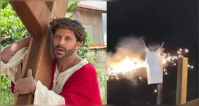 Equipe age rapidamente após princípio de incêndio no figurino durante encenação em Lindóia.