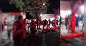 O crime ocorreu em um estabelecimento noturno no Setor Universitário; a Polícia Militar isolou a área para o trabalho da perícia.