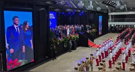 O evento marcou a passagem da faixa de governador do Pará de Helder Barbalho para Hana Ghassan.