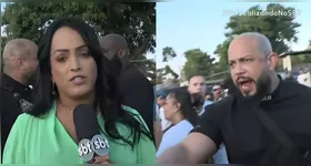 Durante a cobertura, Lisa Gomes tentou se aproximar de Giovanna Roque, esposa do cantor.