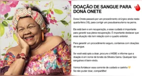 A artista está internada em um hospital particular de Belém desde 27 de fevereiro, tratando um quadro de infecção urinária.