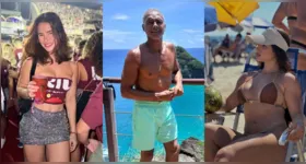 Tiffany (esquerda), Romário (centro) e Bárbara (direita) já haviam sido vistos juntos em viagem.