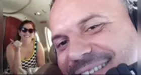 Foto foi tirada pouco antes da aeronave cair.