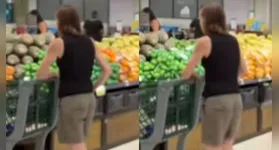 Suzane Richthofen percebeu que estava sendo filmada e reagiu.