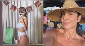 Ivete Sangalo compartilha selfie de body branco antes de show e impressiona fãs com boa forma.