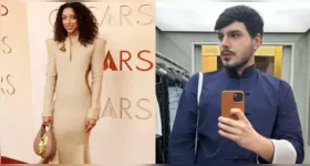 A peça foi produzida sob medida e apresenta estrutura de alfaiataria na parte superior, com saia em formato sereia e cauda.