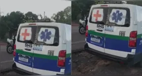 Segundo relatos compartilhados junto ao vídeo, a ambulância faria o deslocamento de pacientes até Castanhal.