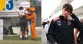 Oliver Bearman sofreu acidente durante o GP do Japão