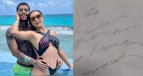 Valquíria Nascimento compartilha carta psicografada atribuída a MC Kevin e emociona seguidores ao falar sobre a saudade do filho, que viveu um relacionamento com a influenciadora Deolane Bezerra.