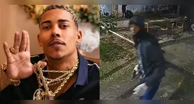 Câmeras registraram a ação de criminosos armados dentro da residência do cantor durante a madrugada.