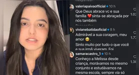Melissa Aprígio passou a receber uma onda de apoio após forte pronunciamento.