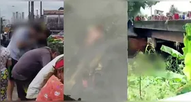 Corpo de homem foi localizado no canal do Galo, próximo à ponte do Barreiro, atraindo curiosos e mobilizando a polícia