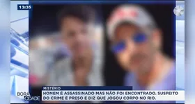 Suspeito diz que jogou corpo no rio.