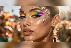 Impacto visual substitui técnica elaborada na maquiagem da folia