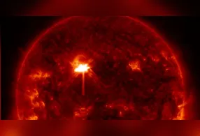 Erupção solar de classe X registrada pela Nasa em 3 de fevereiro de 2026, a partir da região ativa AR 4366 no Sol.