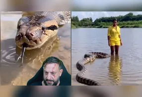 As imagens chamaram atenção e geraram dúvidas entre internautas sobre a veracidade da cena.