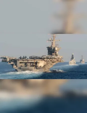 O governo iraniano afirmou ter lançado quatro mísseis contra o porta-aviões USS Abraham Lincoln