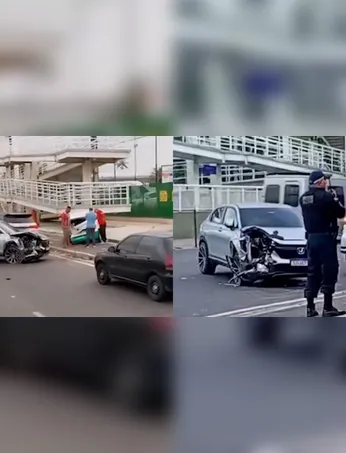 Colisão envolvendo três veículos deixou o trânsito lento na BR-316, no Km 2, em Ananindeua, na manhã desta sexta-feira (19).