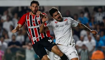 Imagem ilustrativa da imagem Santos e São Paulo empatam na Vila sob protestos