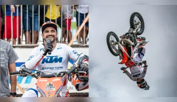 Imagem ilustrativa da imagem “Joaninha” Flores faz show de motocross freestyle no Pará