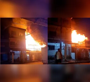 Imagem ilustrativa da imagem VÍDEO: incêndio deixa oito famílias desalojadas em Belém