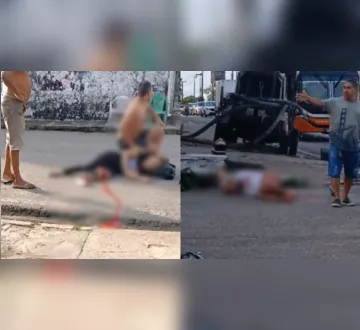 Imagem ilustrativa da imagem Carrocinha se solta de caminhão e atinge moto com casal, em Belém