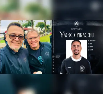 Imagem ilustrativa da imagem Gerente do Paysandu alfineta Pikachu em foto com ex-jogador: "ídolo é esse"