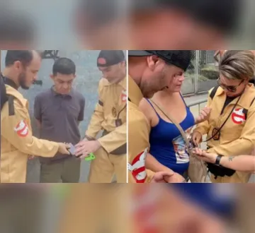 Imagem ilustrativa da imagem Policiais 'Caça-Fantasmas' prendem casal por furto em bloco