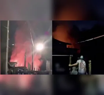 Imagem ilustrativa da imagem VÍDEO: Incêndio destrói casa e assusta moradores de Icoaraci