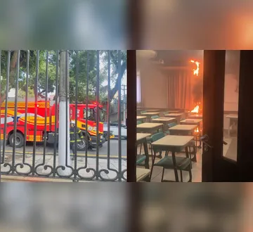 Imagem ilustrativa da imagem Incêndio atinge sala de aula do Colégio Marista em Belém