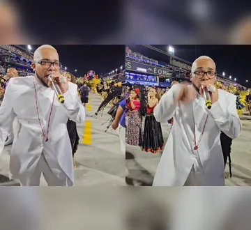 Imagem ilustrativa da imagem Intérprete canta na Sapucaí mesmo depois de sofrer fratura exposta