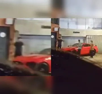 Imagem ilustrativa da imagem Belém: Motorista perde controle de Mustang e bate em carros e casa